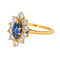 Bague marquise en or jaune 750 (18 carats), saphir et diamants 58 Facettes 5994000CN