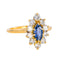 Bague marquise en or jaune 750 (18 carats), saphir et diamants 58 Facettes 5994000CN