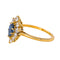 Bague marquise en or jaune 750 (18 carats), saphir et diamants 58 Facettes 5994000CN