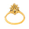 Bague marquise en or jaune 750 (18 carats), saphir et diamants 58 Facettes 5994000CN