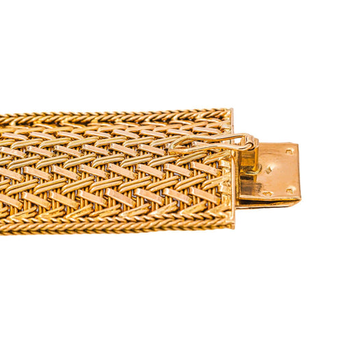 Bracelet manchette en or jaune 750 (18 carats) 58 Facettes 6002481CN