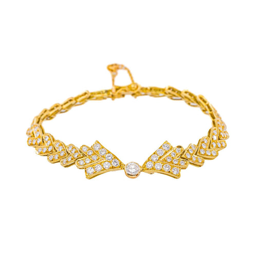 Bracelet en or jaune 750 et diamants 58 Facettes 6032222CN