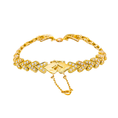 Bracelet en or jaune 750 et diamants 58 Facettes 6032222CN