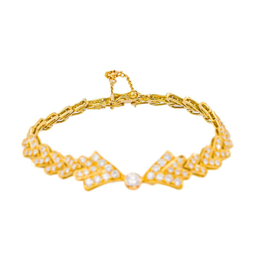 Bracelet en or jaune 750 et diamants 58 Facettes 6032222CN