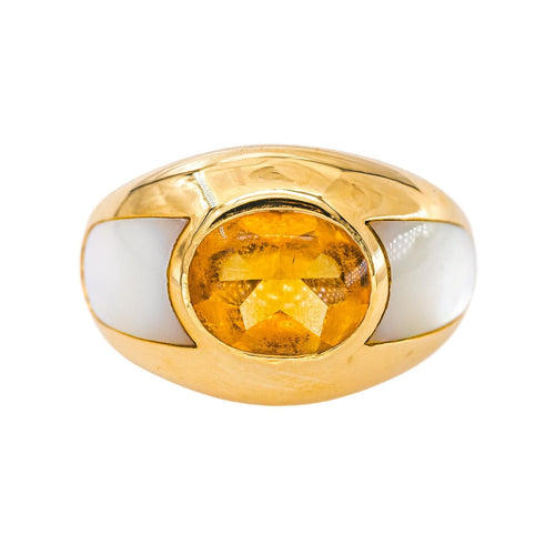 Mauboussin - Bague en or jaune 18k, citrine et nacre 58 Facettes 6086261CN
