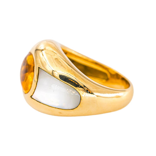 Mauboussin - Bague en or jaune 18k, citrine et nacre 58 Facettes 6086261CN