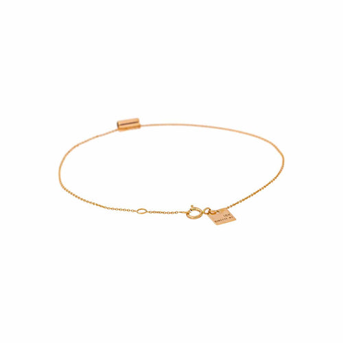 Ginette NY - Bracelet Mini Straw en or rose 18k, maille forçat 58 Facettes 6098428CN