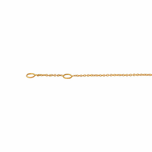 Ginette NY - Bracelet Mini Straw en or rose 18k, maille forçat 58 Facettes 6098428CN