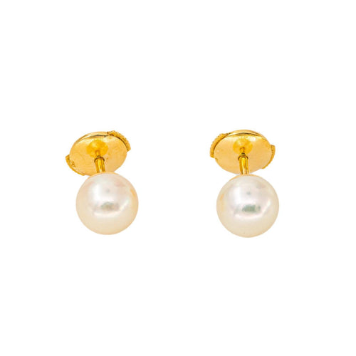 Boucles d’oreilles en or jaune 18k avec perles de culture 58 Facettes 6119738CN