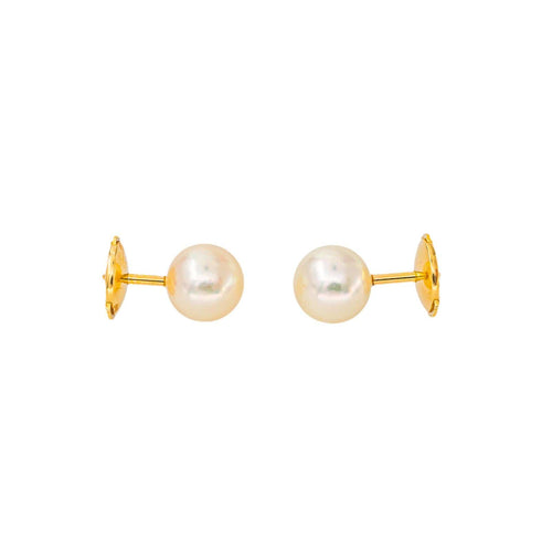 Boucles d’oreilles en or jaune 18k avec perles de culture 58 Facettes 6119738CN
