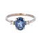 Bague en or blanc 18k avec saphir et diamants 58 Facettes 6134806CN