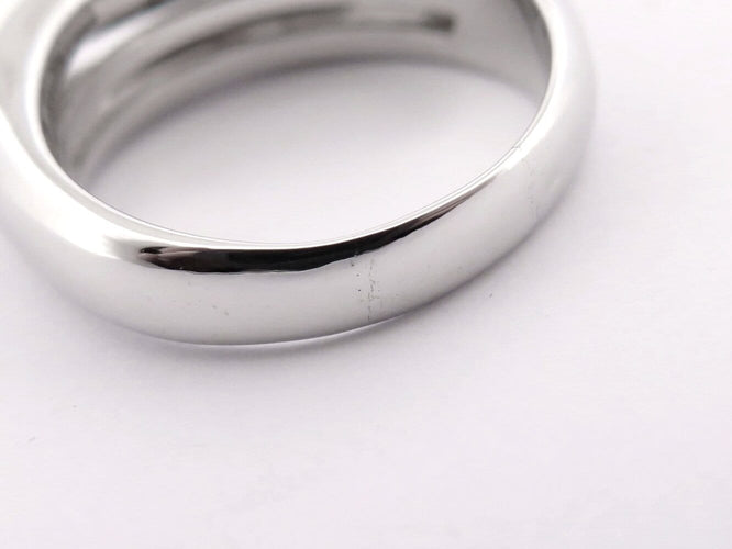 Poiray - Bague Quadrille en or blanc 18k, 17 diamants, taille 59 58 Facettes 277341