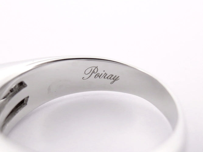 Poiray - Bague Quadrille en or blanc 18k, 17 diamants, taille 59 58 Facettes 277341