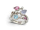 Cartier - Bague Méli Mélo en platine 950, diamants et pierres, taille 52 58 Facettes 277711