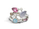 Cartier - Bague Méli Mélo en platine 950, diamants et pierres, taille 52 58 Facettes 277711