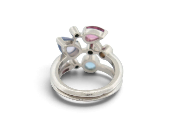 Cartier - Bague Méli Mélo en platine 950, diamants et pierres, taille 52 58 Facettes 277711