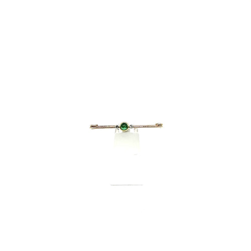 Broche Broche en or jaune 750, émeraude et diamants 58 Facettes Z1351861