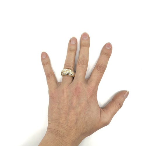 Bague 55 Bague jonc en or jaune 750 sertie de diamants 58 Facettes Z15B51708