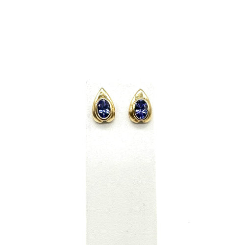 Boucles d'oreilles Boucles d’oreilles - tanzanite en or jaune 58 Facettes Z1351820