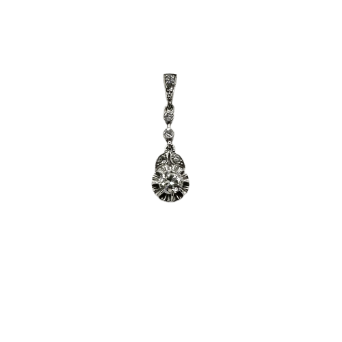 Pendentif Pendentif ancien en or blanc et diamants 58 Facettes Z15B51659