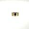 Bague 56 Bague tank en or jaune 750, saphir et diamants 58 Facettes Z15B51686