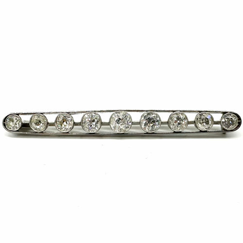 Broche Broche barrette en platine et diamants 58 Facettes Z15B51631