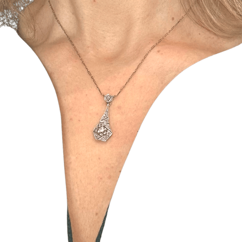 Pendentif Pendentif - Pendentif en platine, or blanc et diamants 58 Facettes Z1351631