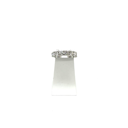 Bague 48 Alliance en or blanc 750 et diamants taille brillant 58 Facettes Z15B51677