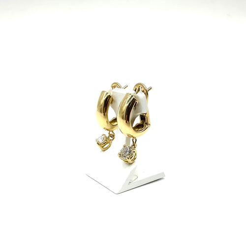 Boucles d'oreilles Boucles d’oreilles - Or jaune 750 et diamants 58 Facettes Z15B51642