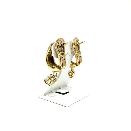 Boucles d'oreilles Boucles d’oreilles - Or jaune 750 et diamants 58 Facettes Z15B51642