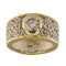Bague Anello fascia en or jaune et blanc avec diamants 58 Facettes G3889