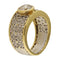 Bague Anello fascia en or jaune et blanc avec diamants 58 Facettes G3889