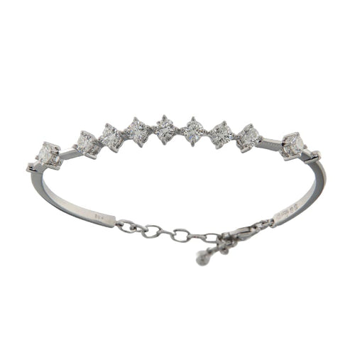 Bracelet Bracelet semirigide en or blanc avec diamants 1,89 ct 58 Facettes G3716