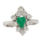 Bague Anello en or blanc avec saphir 0,75 ct et entourage de diamants 58 Facettes G3766