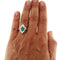 Bague Anello en or blanc avec saphir 0,75 ct et entourage de diamants 58 Facettes G3766