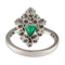 Bague Anello en or blanc avec saphir 0,75 ct et entourage de diamants 58 Facettes G3766