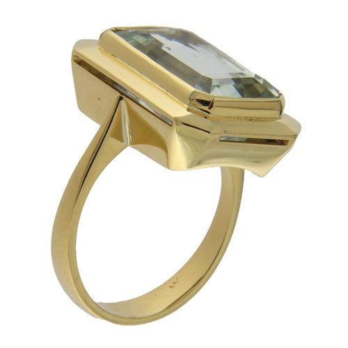 Bague Anello en or jaune avec aigue-marine 58 Facettes G3780
