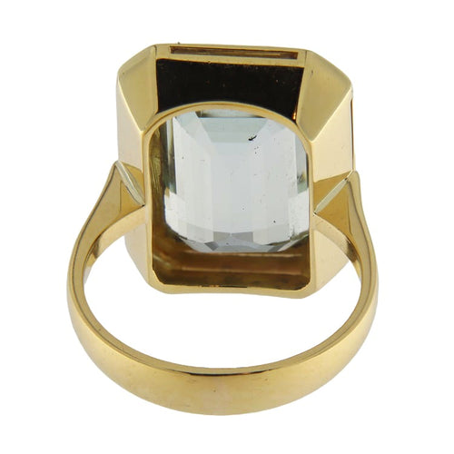 Bague Anello en or jaune avec aigue-marine 58 Facettes G3780