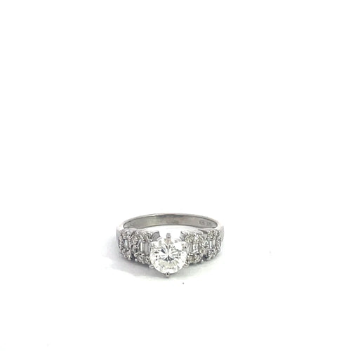 Bague White Gold Diamond Ring 58 Facettes UN0148