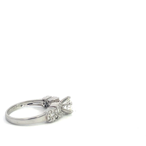 Bague White Gold Diamond Ring 58 Facettes UN0148