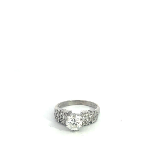 Bague White Gold Diamond Ring 58 Facettes UN0148