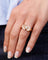 Bague 53 Bague éventail en or jaune 18 carats et diamant 58 Facettes 17189