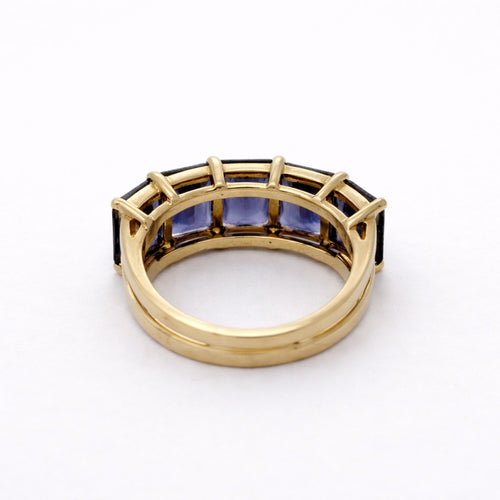 Bague 52 Bague en or jaune 18 carats et iolites 58 Facettes 5583