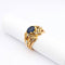 Bague 55 Bague rétro en or jaune 18 carats et saphir 58 Facettes 18697