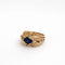 Bague 55 Bague rétro en or jaune 18 carats et saphir 58 Facettes 18697