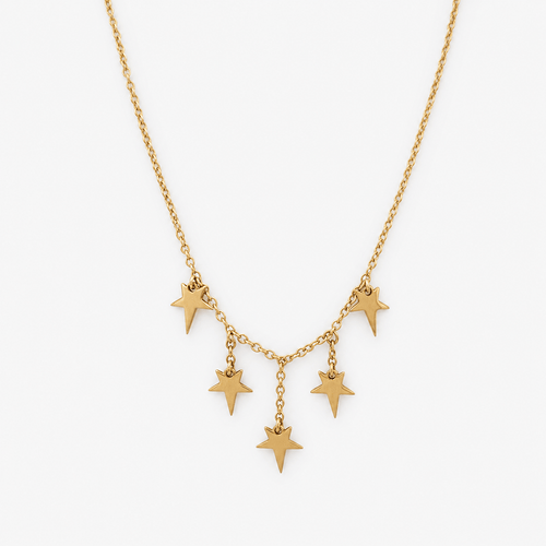 Collier Collier à pampilles étoiles en or jaune 58 Facettes 24802