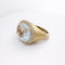 Bague 55 Bague cocktail en or jaune avec topaze et diamants 58 Facettes 25024