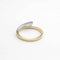 Bague 49 Bague en or jaune et or blanc 18 carats avec diamant 58 Facettes 26369
