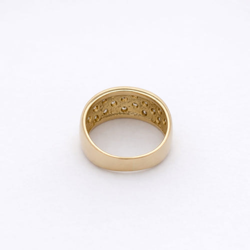 Bague 52 Bague dôme en or jaune et diamants 58 Facettes 26371