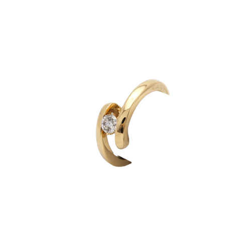 Bague 47 Bague en or jaune 18 carats et diamant 58 Facettes 26373